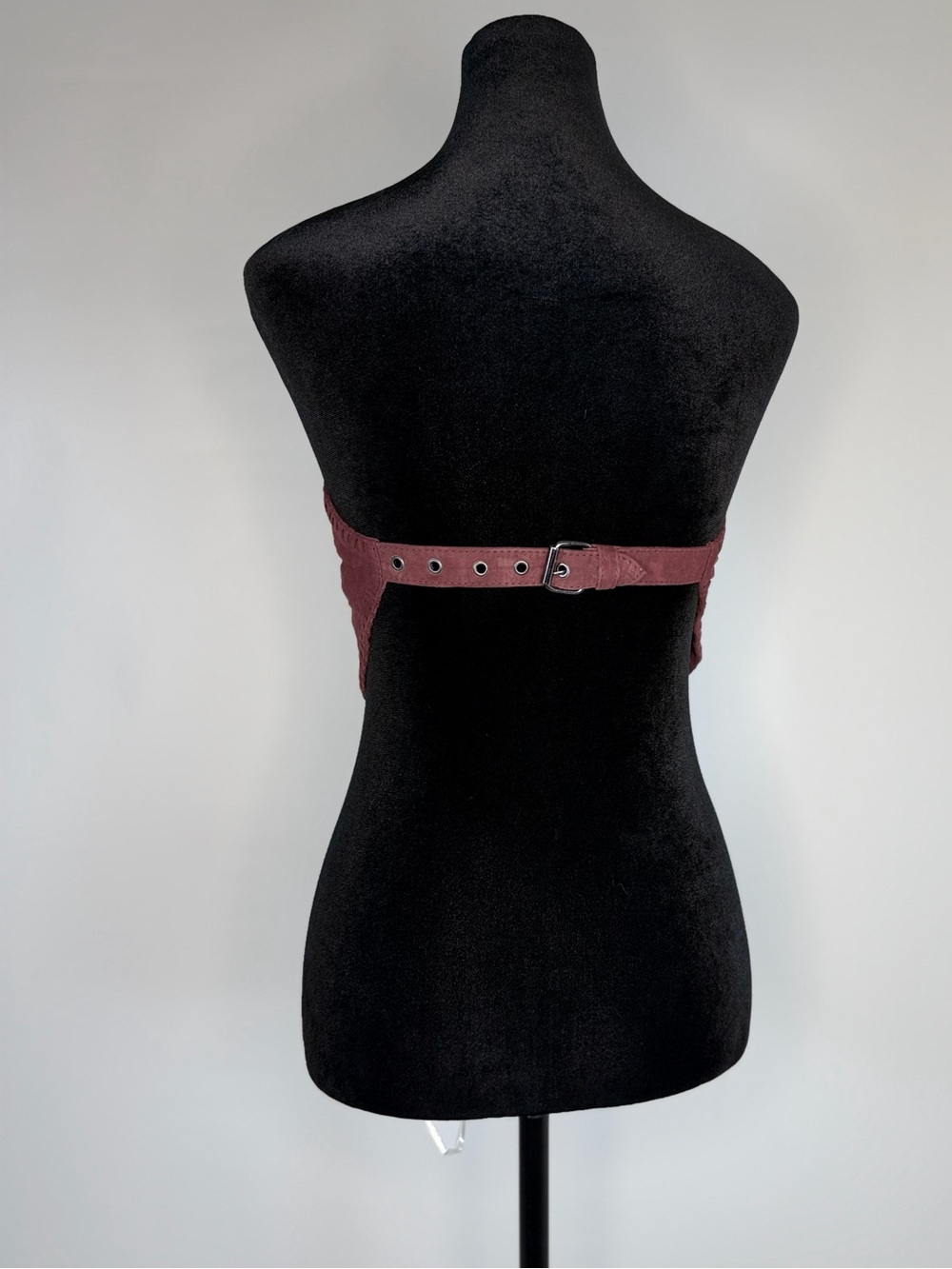Understated Leather Hankerchif Whipstitch Top - Picture 7 of 8